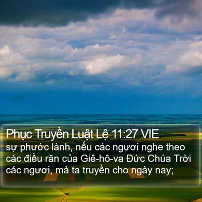 Phục Truyền Luật Lệ 11:27 VIE Bible Verse Image