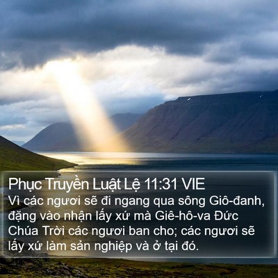 Phục Truyền Luật Lệ 11:31 VIE Bible Verse Image