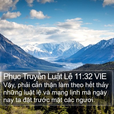 Phục Truyền Luật Lệ 11:32 VIE Bible Verse Image