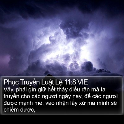 Phục Truyền Luật Lệ 11:8 VIE Bible Verse Image
