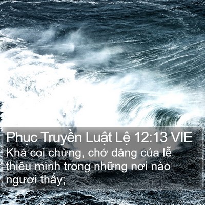Phục Truyền Luật Lệ 12:13 VIE Bible Verse Image