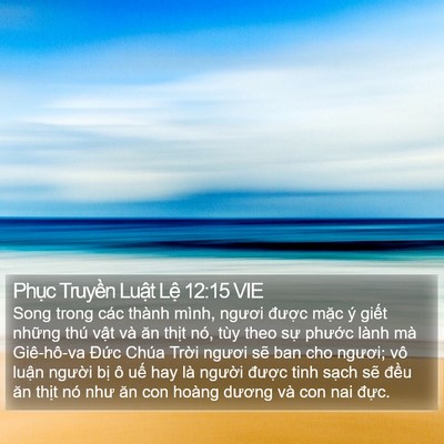 Phục Truyền Luật Lệ 12:15 VIE Bible Verse Image