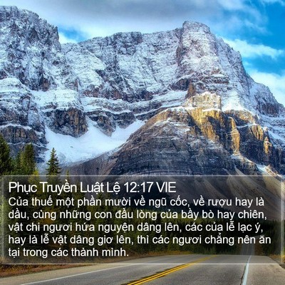 Phục Truyền Luật Lệ 12:17 VIE Bible Verse Image