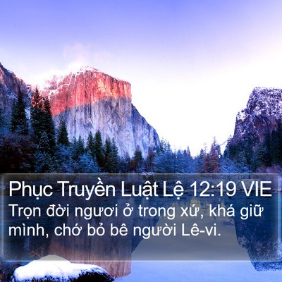 Phục Truyền Luật Lệ 12:19 VIE Bible Verse Image