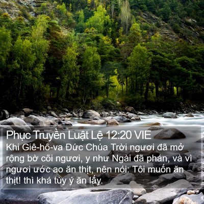 Phục Truyền Luật Lệ 12:20 VIE Bible Verse Image