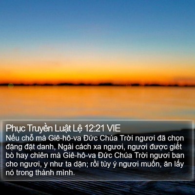 Phục Truyền Luật Lệ 12:21 VIE Bible Verse Image
