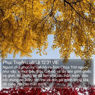 Phục Truyền Luật Lệ 12:31 VIE Bible Verse Image