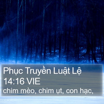 Phục Truyền Luật Lệ 14:16 VIE Bible Verse Image