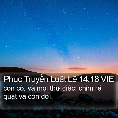 Phục Truyền Luật Lệ 14:18 VIE Bible Verse Image
