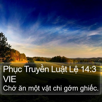 Phục Truyền Luật Lệ 14:3 VIE Bible Verse Image