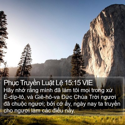 Phục Truyền Luật Lệ 15:15 VIE Bible Verse Image