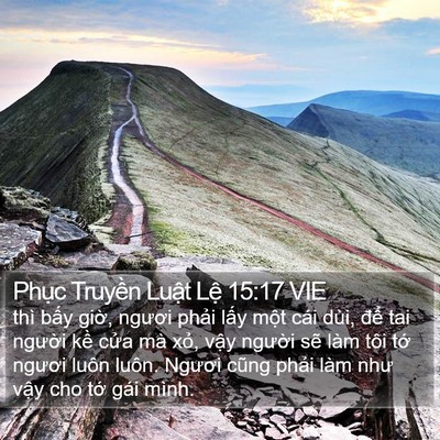 Phục Truyền Luật Lệ 15:17 VIE Bible Verse Image