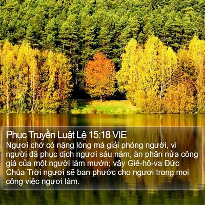 Phục Truyền Luật Lệ 15:18 VIE Bible Verse Image