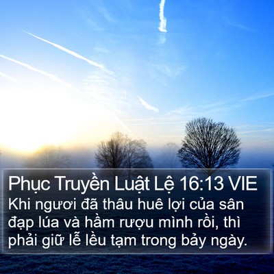 Phục Truyền Luật Lệ 16:13 VIE Bible Verse Image