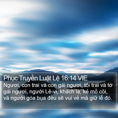 Phục Truyền Luật Lệ 16:14 VIE Bible Verse Image