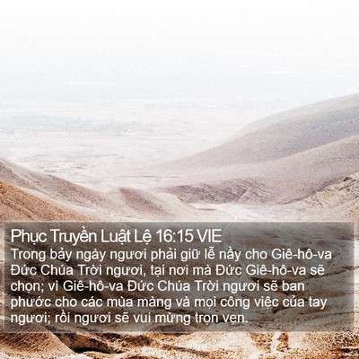 Phục Truyền Luật Lệ 16:15 VIE Bible Verse Image