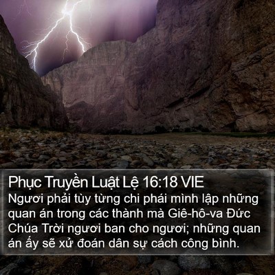 Phục Truyền Luật Lệ 16:18 VIE Bible Verse Image