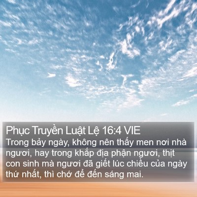 Phục Truyền Luật Lệ 16:4 VIE Bible Verse Image