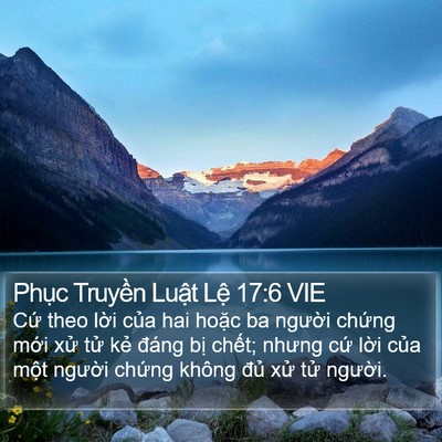 Phục Truyền Luật Lệ 17:6 VIE Bible Verse Image
