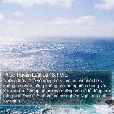 Phục Truyền Luật Lệ 18:1 VIE Bible Verse Image