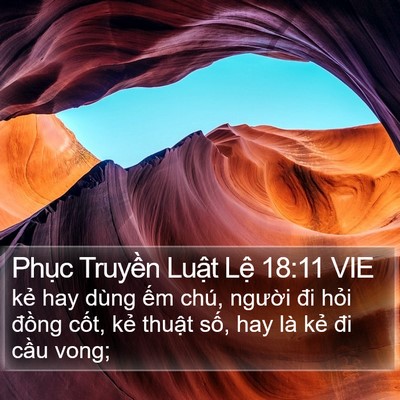 Phục Truyền Luật Lệ 18:11 VIE Bible Verse Image
