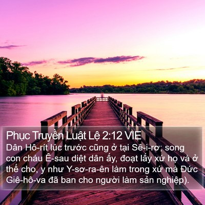 Phục Truyền Luật Lệ 2:12 VIE Bible Verse Image