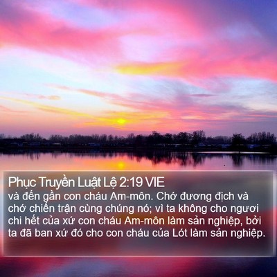 Phục Truyền Luật Lệ 2:19 VIE Bible Verse Image
