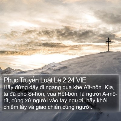 Phục Truyền Luật Lệ 2:24 VIE Bible Verse Image