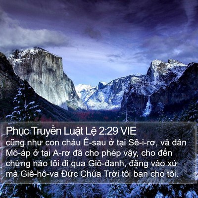 Phục Truyền Luật Lệ 2:29 VIE Bible Verse Image