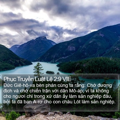 Phục Truyền Luật Lệ 2:9 VIE Bible Verse Image