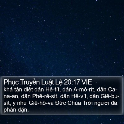 Phục Truyền Luật Lệ 20:17 VIE Bible Verse Image