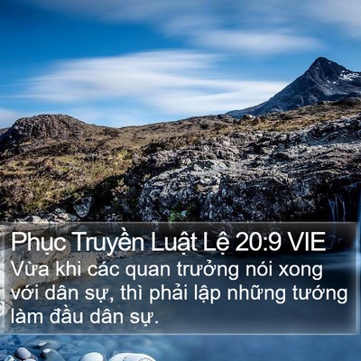 Phục Truyền Luật Lệ 20:9 VIE Bible Verse Image