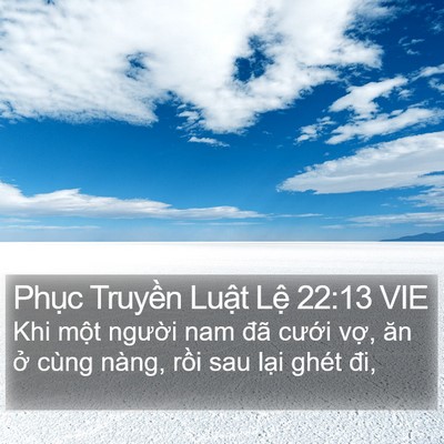 Phục Truyền Luật Lệ 22:13 VIE Bible Verse Image