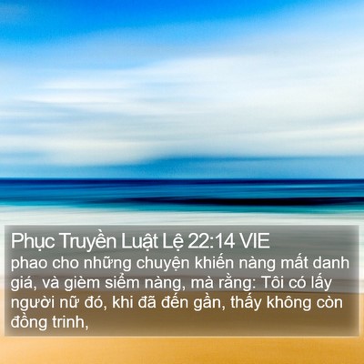 Phục Truyền Luật Lệ 22:14 VIE Bible Verse Image
