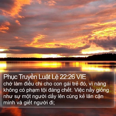 Phục Truyền Luật Lệ 22:26 VIE Bible Verse Image