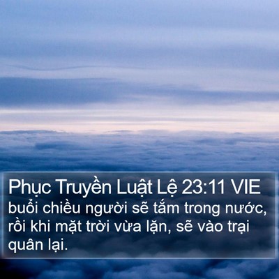 Phục Truyền Luật Lệ 23:11 VIE Bible Verse Image