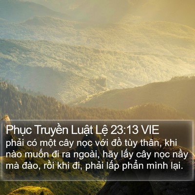 Phục Truyền Luật Lệ 23:13 VIE Bible Verse Image