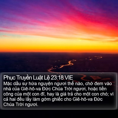 Phục Truyền Luật Lệ 23:18 VIE Bible Verse Image
