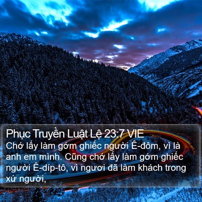 Phục Truyền Luật Lệ 23:7 VIE Bible Verse Image
