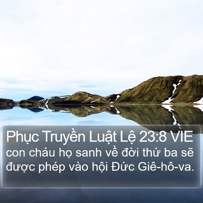 Phục Truyền Luật Lệ 23:8 VIE Bible Verse Image