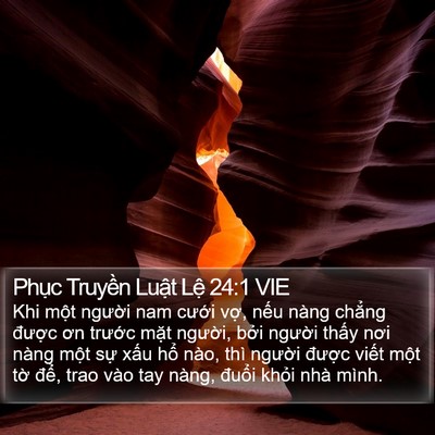Phục Truyền Luật Lệ 24:1 VIE Bible Verse Image