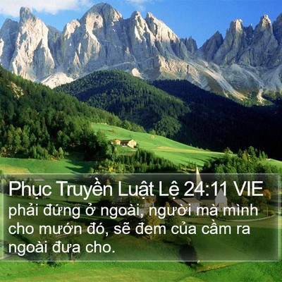 Phục Truyền Luật Lệ 24:11 VIE Bible Verse Image