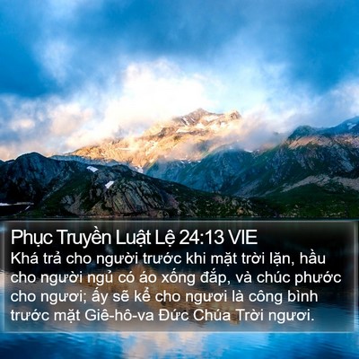Phục Truyền Luật Lệ 24:13 VIE Bible Verse Image