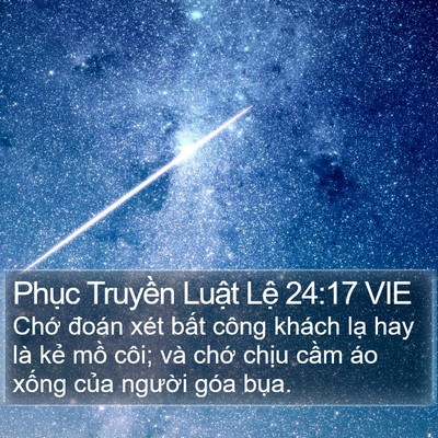 Phục Truyền Luật Lệ 24:17 VIE Bible Verse Image
