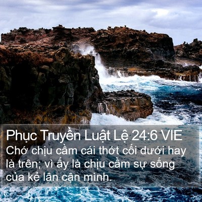 Phục Truyền Luật Lệ 24:6 VIE Bible Verse Image