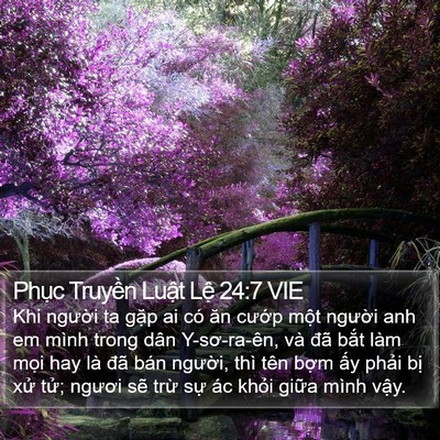 Phục Truyền Luật Lệ 24:7 VIE Bible Verse Image