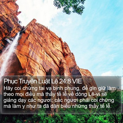 Phục Truyền Luật Lệ 24:8 VIE Bible Verse Image
