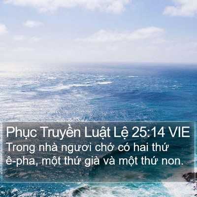 Phục Truyền Luật Lệ 25:14 VIE Bible Verse Image