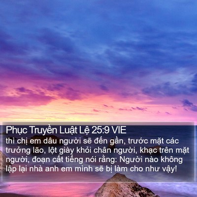 Phục Truyền Luật Lệ 25:9 VIE Bible Verse Image