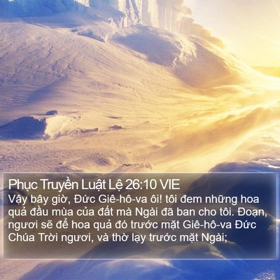 Phục Truyền Luật Lệ 26:10 VIE Bible Verse Image